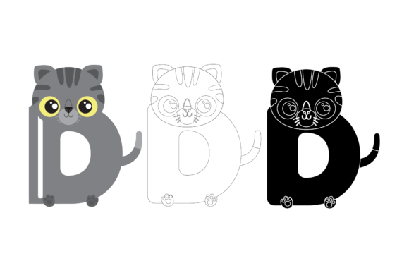 Animal Alphabet Letters Cat Bundling