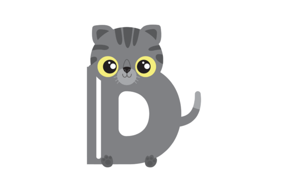 Animal Cat Alphabet Letters Icon
