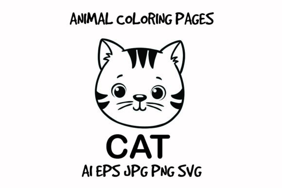 Animal Coloring Page - Cat