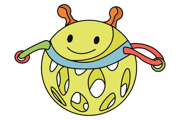 Baby Cat Toys Stickers Vector