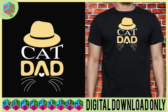 CAT DAD QOUTES DESIGN TMPLATES CAT LOVER