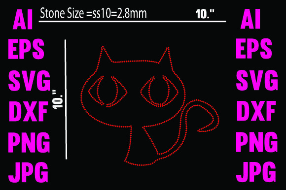 CAT RHINSTONE DESIGN