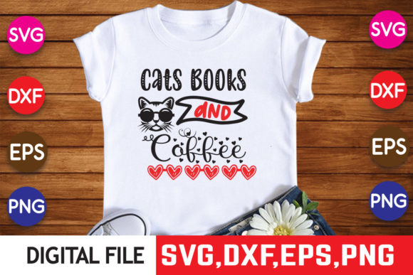 Cats Books and Coffee Cat Quotes Design