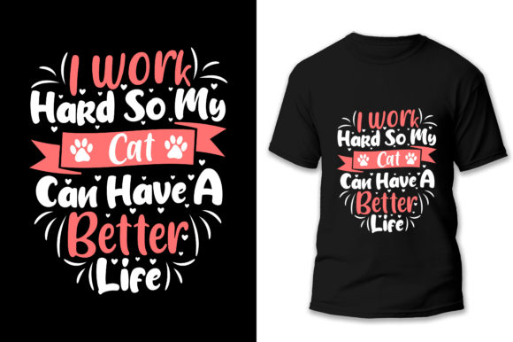 Colorful Cat T-shirt Design