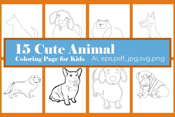 Cute Animal Coloring Book Set
