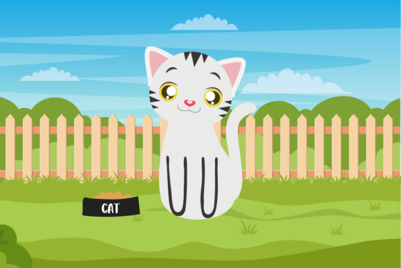 Cute Cat Animal Kitty Illustration