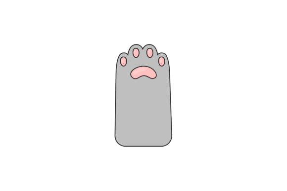 Flat Icon Cute Feet Cat
