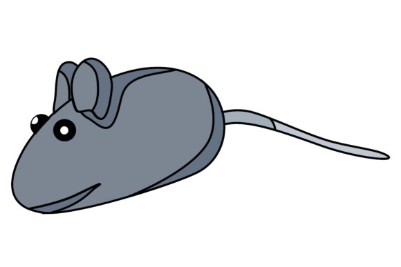 Mouse Cat Toys Stickers Vector