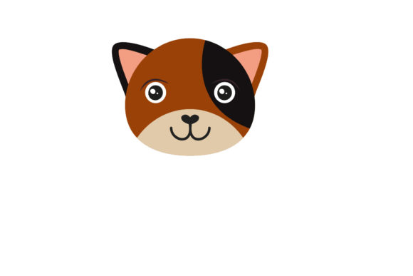 Pet Cat Logo Sketch Love Sign