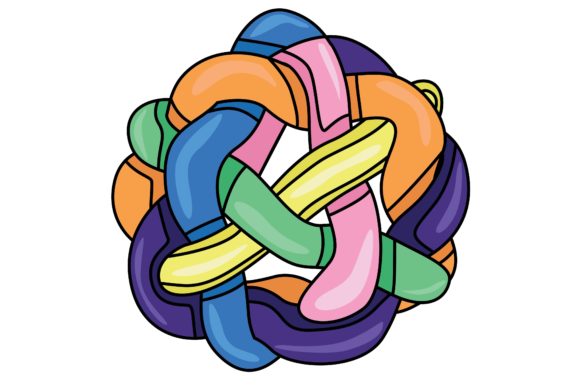 Rubber Ball Cat Toys Stickers Vector