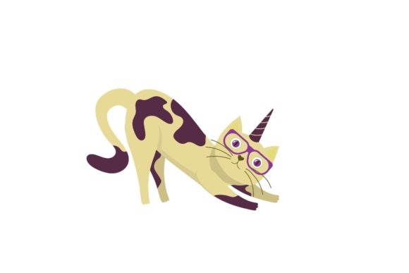Unicorn Cat Handsome Vector